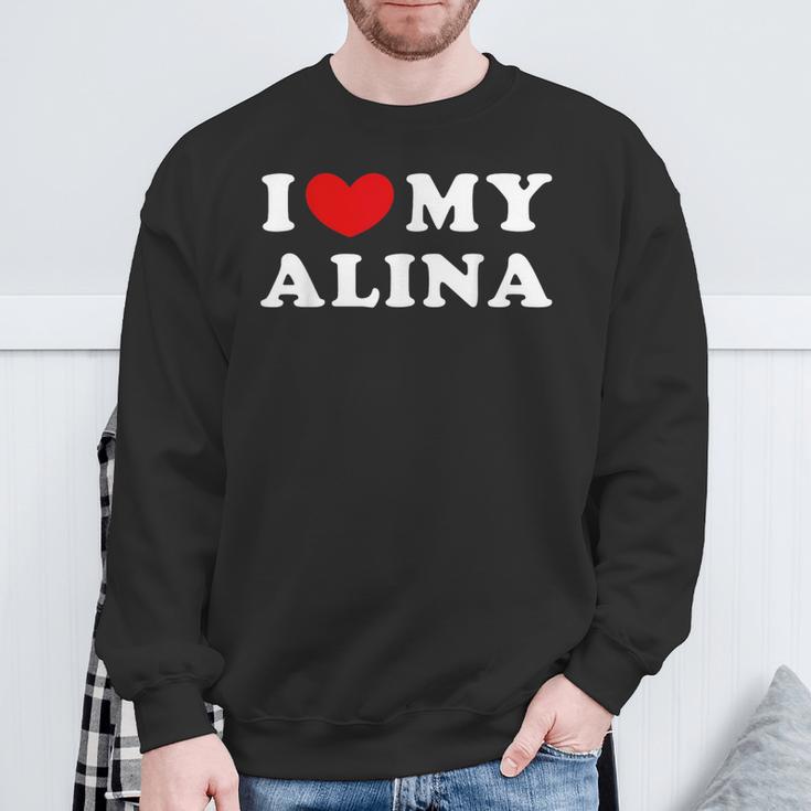 I Love My Alina I Love My Alina Sweatshirt Geschenke für alte Männer