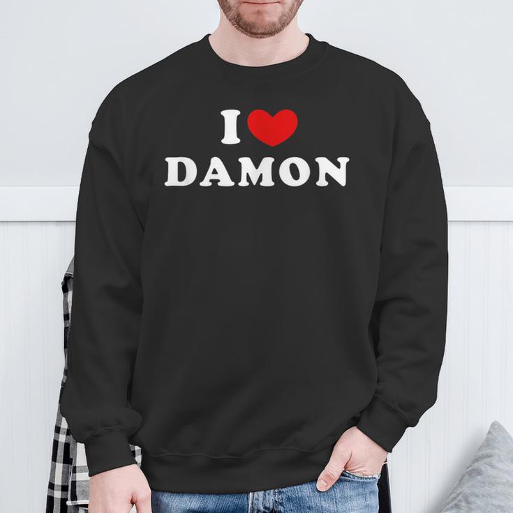 I Love Damon Sweatshirt Geschenke für alte Männer