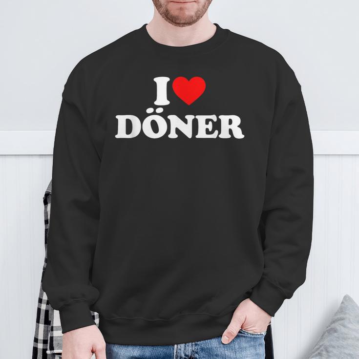 I Love Doner With I Love Doner Motif Sweatshirt Geschenke für alte Männer