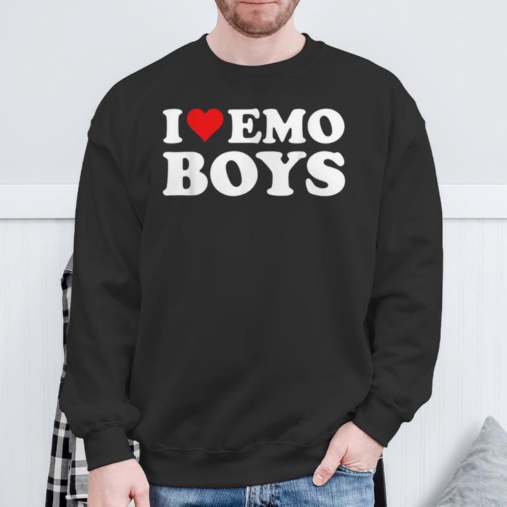 I Love Emo Boys Sweatshirt Geschenke für alte Männer