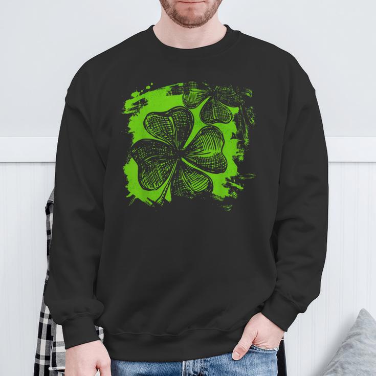 Lucky Charm Four Leaf Clover Irish Clover S Sweatshirt Geschenke für alte Männer