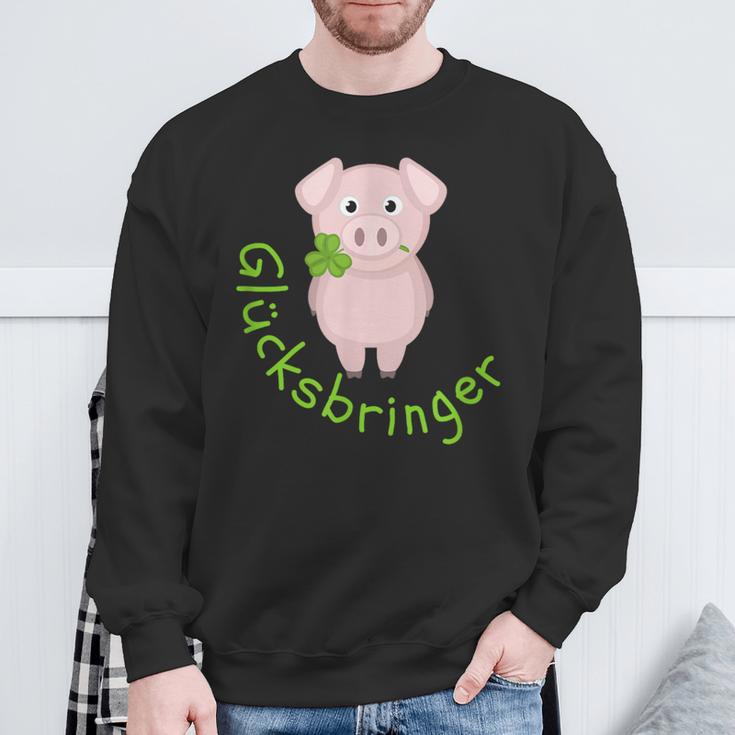 Lucky Charm Pig Clover Leaf For Friends Good Luck Sweatshirt Geschenke für alte Männer