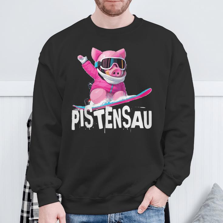 Lustiges Kostüm Apres Skifahren Snowboarden Wild Pisten-Sau Sweatshirt Geschenke für alte Männer