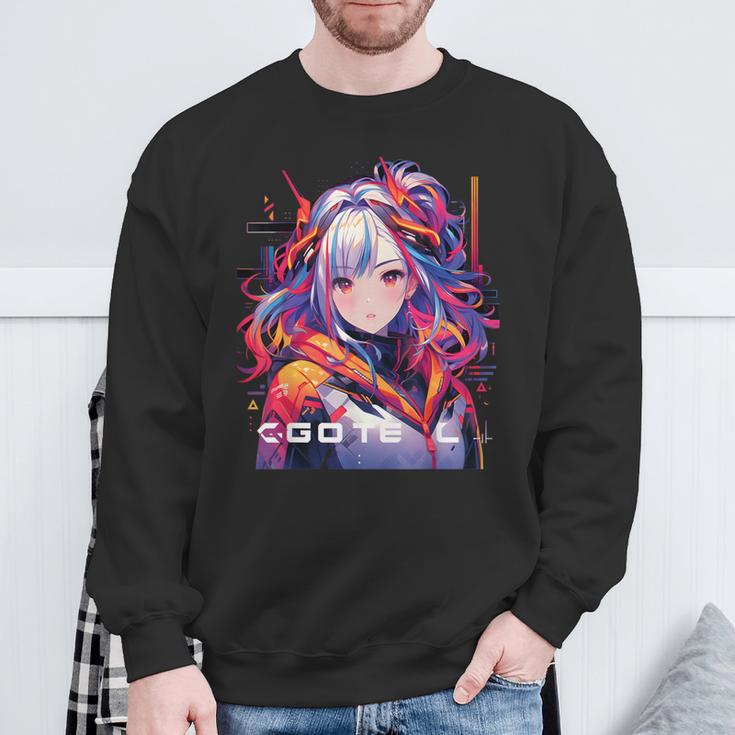 Manga Anime Aesthetic Cyberpunk Techwear Harajuku Sweatshirt Geschenke für alte Männer