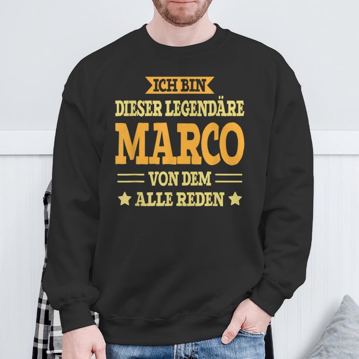 Marco With First Name Slogan Sweatshirt Geschenke für alte Männer