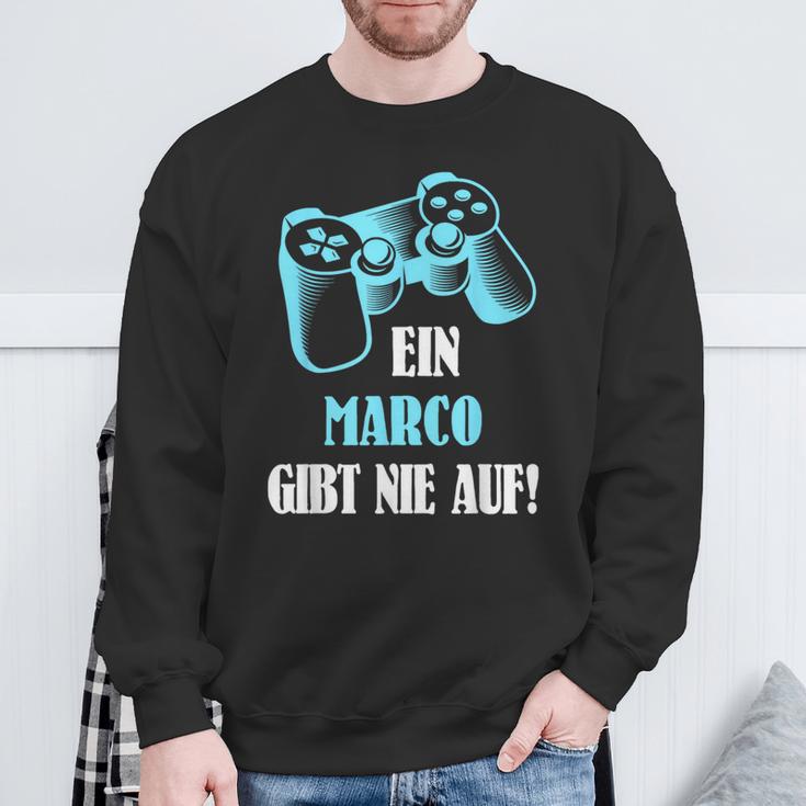 A Marco Gibt Never Up Personalised Gamer Sweatshirt Geschenke für alte Männer