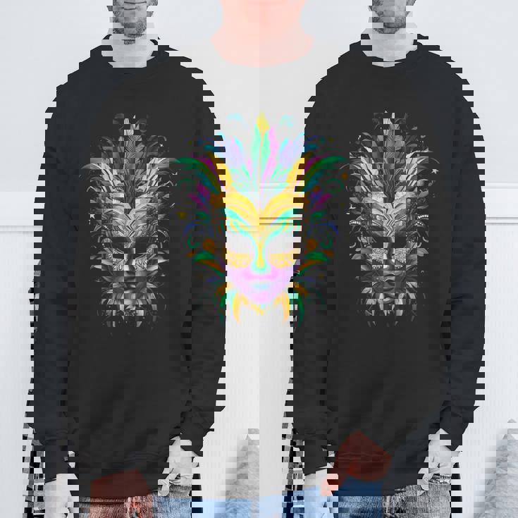 Masque De Mardi Gras New Orleans Nola Louisiana Outfit Carnaval Sweater e Cadeaux pour les vieillards