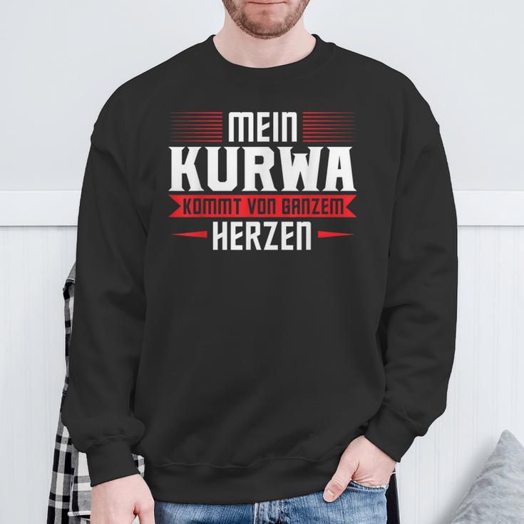 Mein Kurwa Kommton Ganzem Herz Polen Kurwa Sweatshirt Geschenke für alte Männer