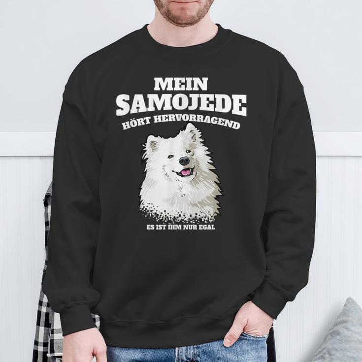 Mein Samojede Hört Superb Es Ist Ihm Nur Egal Gassi Sweatshirt Geschenke für alte Männer