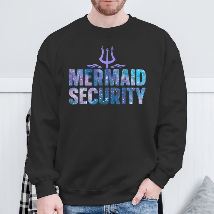 Mermaid Security Dad Mermaid Family Mermaid Squad Sweatshirt Geschenke für alte Männer