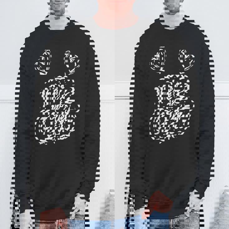Merry And Bright Withe The Cute Hearts Sweatshirt Gifts for Old Men