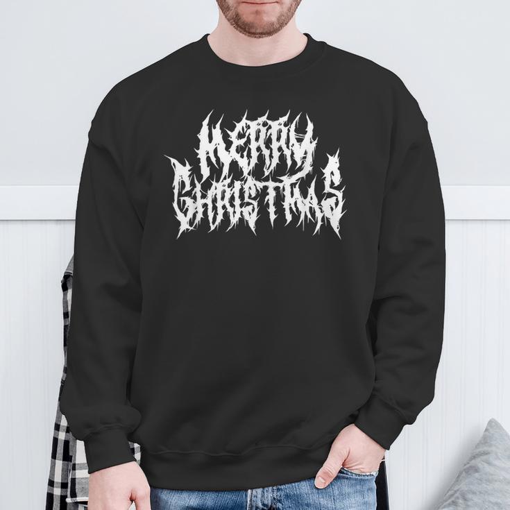 Merry Christmas Death Metal Metal Goth Xmas Sweatshirt Geschenke für alte Männer