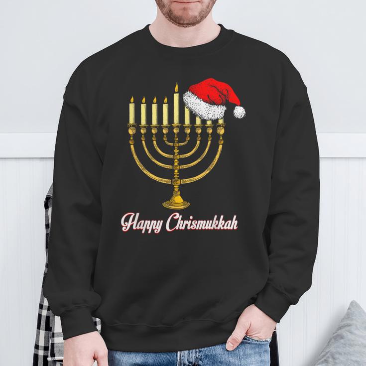 Merry Christmas Jewish Christmas Hanukkah Holiday Sweatshirt Geschenke für alte Männer