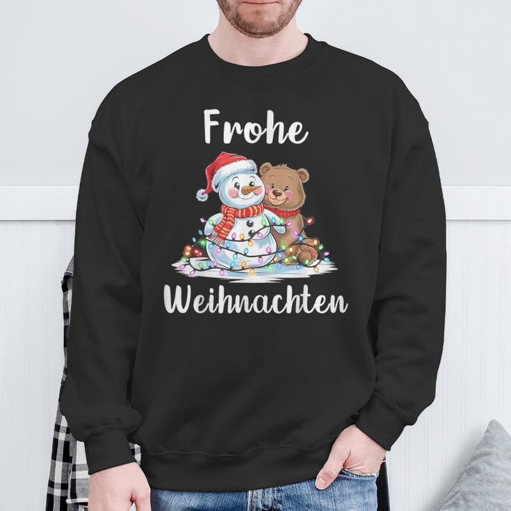 Merry Christmas Snowman Christmas Bear Christmas Eve Sweatshirt Geschenke für alte Männer