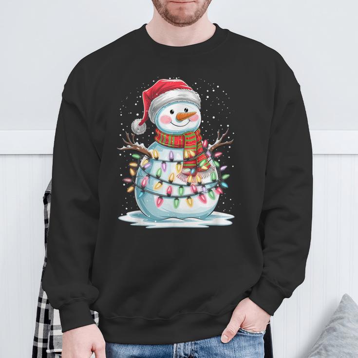 Merry Christmas Snowman Christmas Winter Xmas Eve Sweatshirt Geschenke für alte Männer