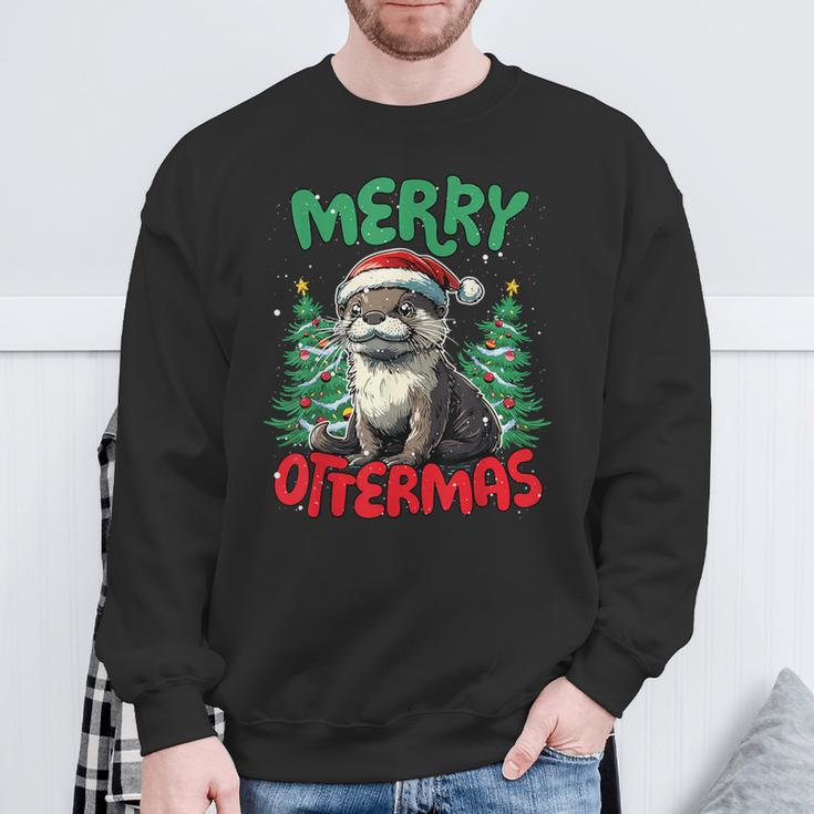 Merry Ottermas Otter Christmas Sweatshirt Geschenke für alte Männer