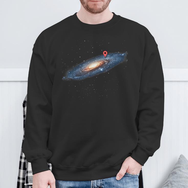 Milky Way Galaxy Universe Location Pin Space Cosmic Sweatshirt Geschenke für alte Männer