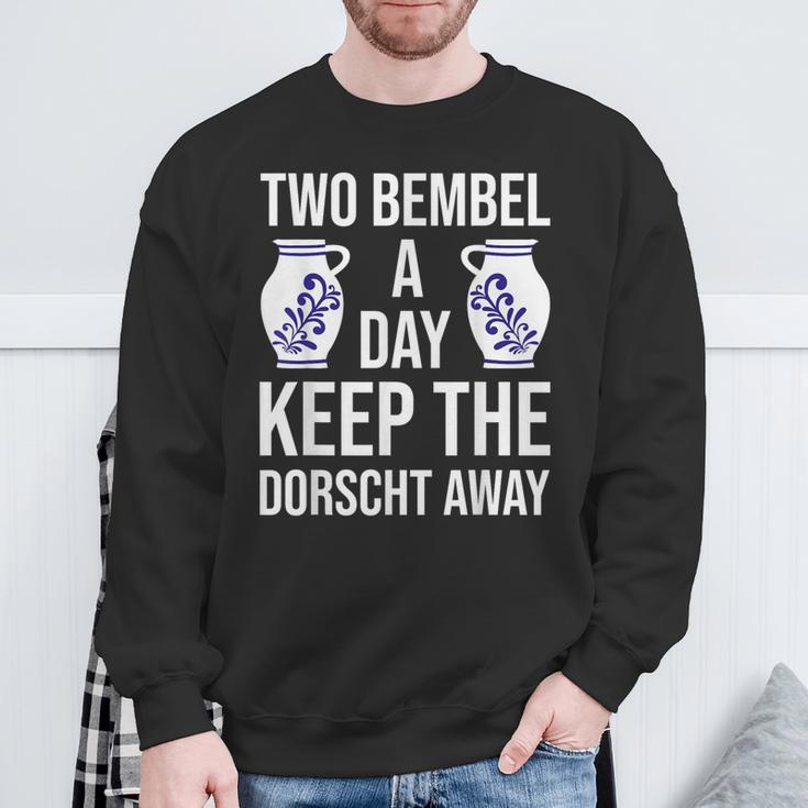 Mostkrug Abbelwoi Jug Bembel Frankfurt Äppler Sweatshirt Geschenke für alte Männer