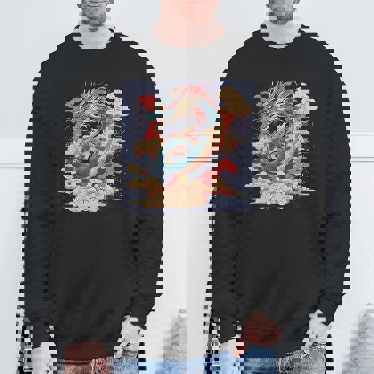 Motif Dragon Japonais Pour Un Style Emblématique Sweater e Cadeaux pour les vieillards