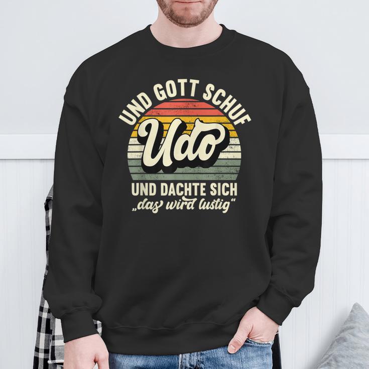 Name Udo Slogan And Gott Schuf Udo S Sweatshirt Geschenke für alte Männer