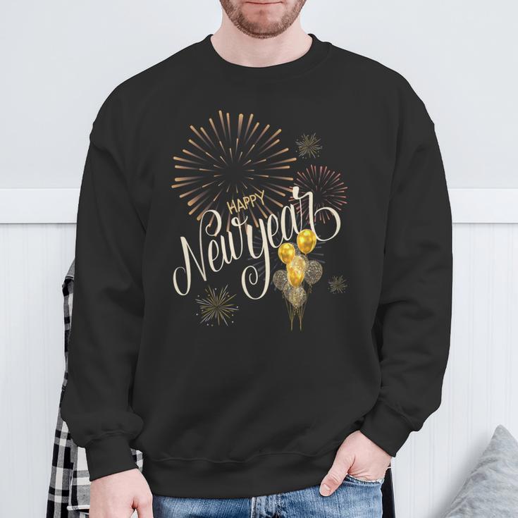 New Year's Eve Fireworks Happy New Year 2024 Sweatshirt Geschenke für alte Männer