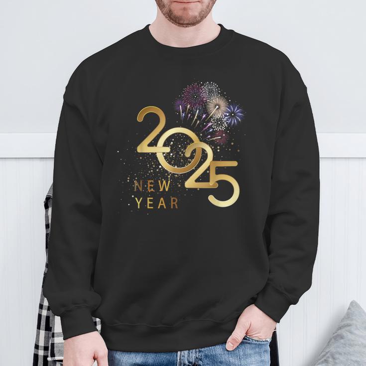 New Year's Eve Party Supplies 2025 Happy New Year Fireworks Sweatshirt Geschenke für alte Männer