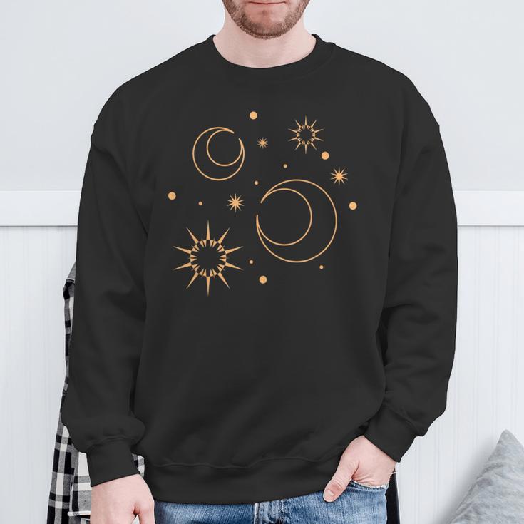 Night Star Moon Sun Sky Stars Esoteric Astrology Sweatshirt Geschenke für alte Männer