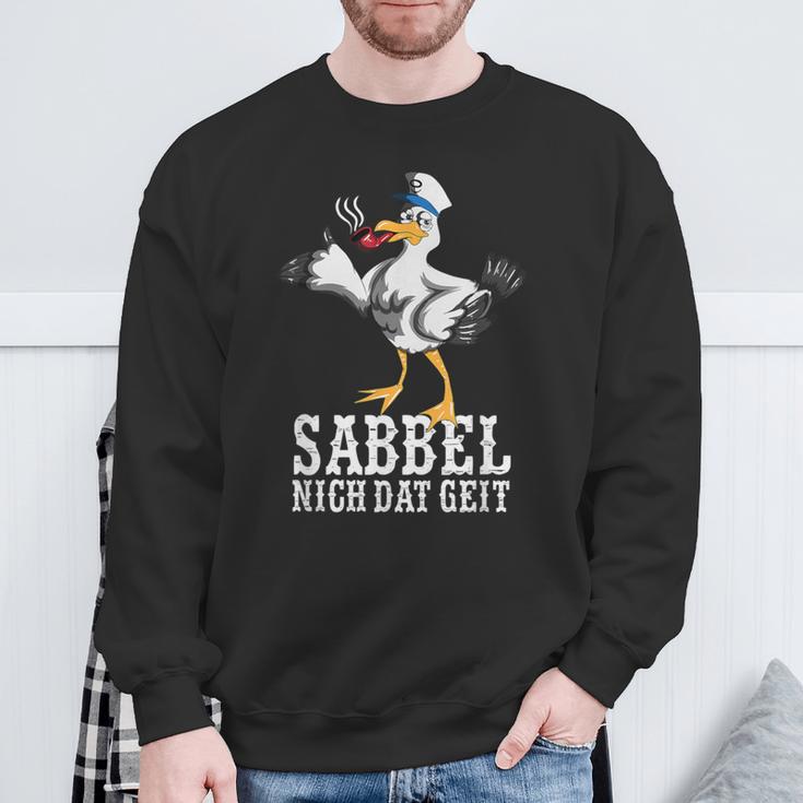 With North German Seagull Plattdeutsch Norden Sweatshirt Geschenke für alte Männer