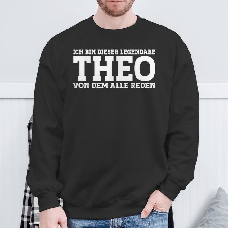 Theo First Name Name Saying Theo Sweatshirt Geschenke für alte Männer