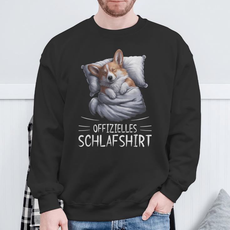 Official Sleep Corgi Dog Pyjamas Sweatshirt Geschenke für alte Männer