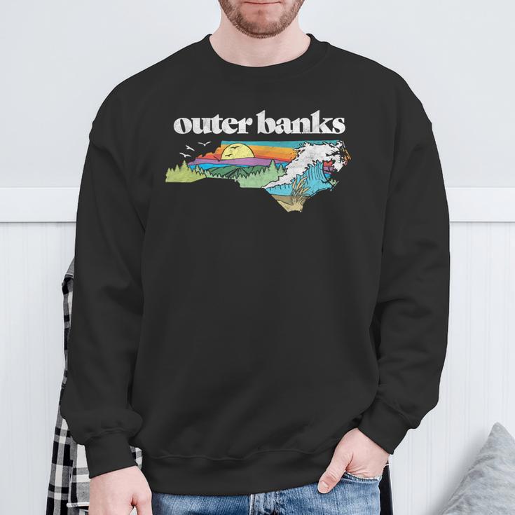 Outer Banks North Carolina Outdoors Retro Nature Sweatshirt Geschenke für alte Männer