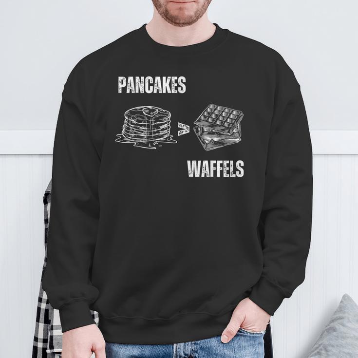 Pancakes Over Waffles Sweatshirt Geschenke für alte Männer