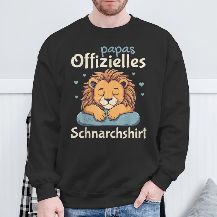 Papa Official Snoring Pyjamas Lion Sleep Sweatshirt Geschenke für alte Männer