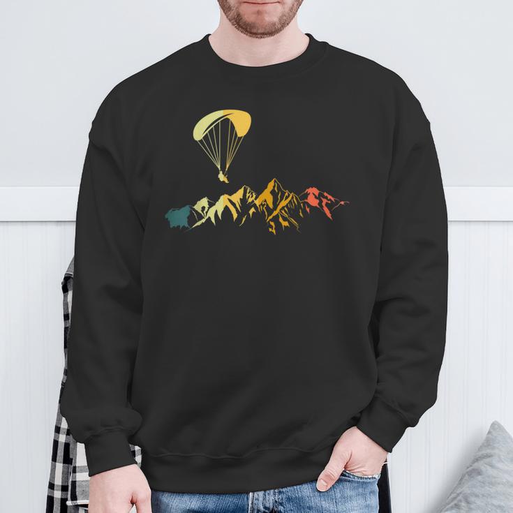 Paraglider Retro Mountain Paragliding Paraglider Sweatshirt Geschenke für alte Männer