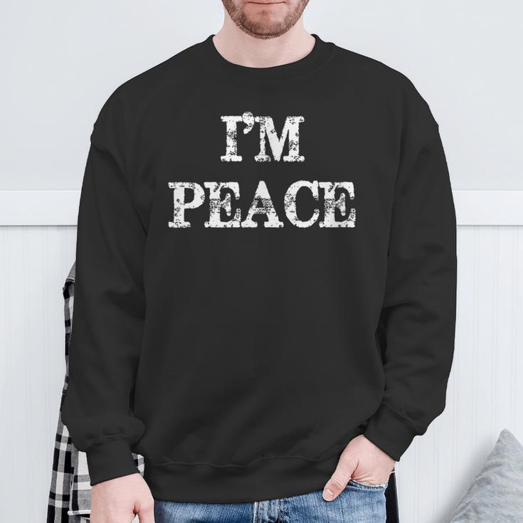 I Come In Peace I'm Peace Couples Matching Sweatshirt Geschenke für alte Männer