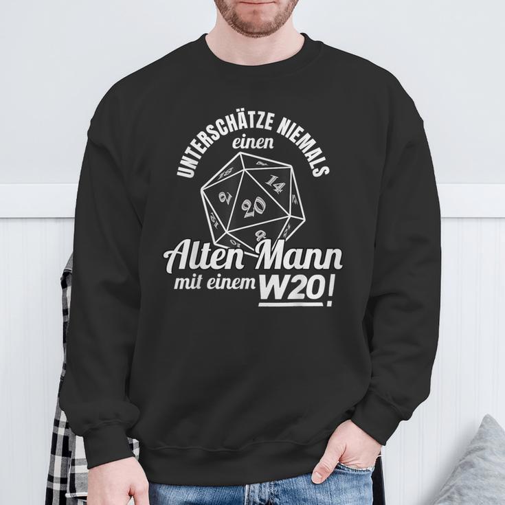 Pen Paper Fantasy Role Play D20 Slogan Sweatshirt Geschenke für alte Männer