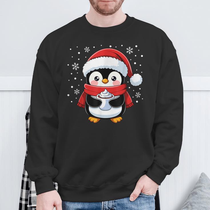 Penguin Christmas Santa Claus Cute Penguin Love Sweatshirt Geschenke für alte Männer