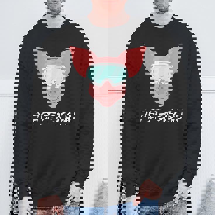 Pistensau Apres Ski Skiing Holiday Sweatshirt Geschenke für alte Männer