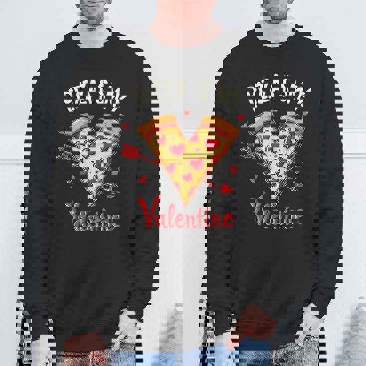 Pizza Is My Valentine Valentines Day Heart Pepperoni Lover Sweatshirt Gifts for Old Men