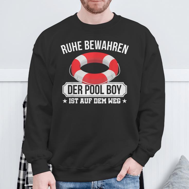 Quiet Keep The Pool Boy Lifeguard Pool Boy Sweatshirt Geschenke für alte Männer