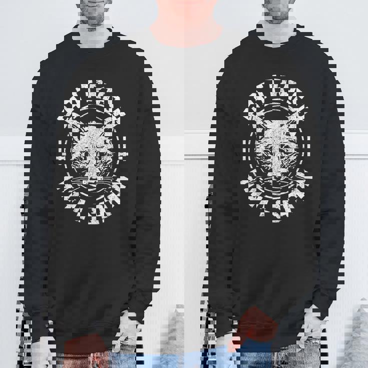 Raccoon Eat Trash Hail Satan Gothic Racoon Sweatshirt Gifts for Old Men