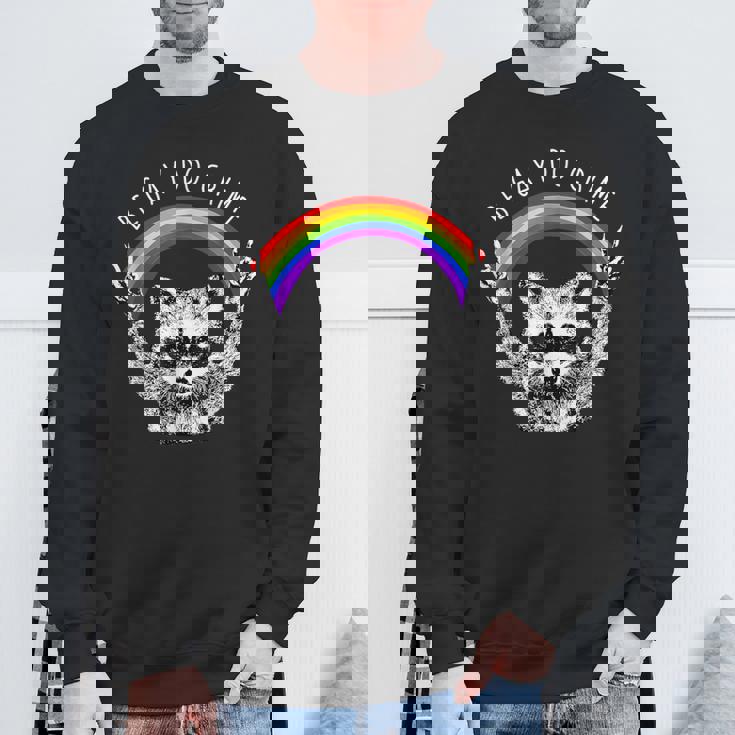 Raccoon LGBTQ Pride Sweatshirt - Rainbow Theme for Equality Gifts for Old Men