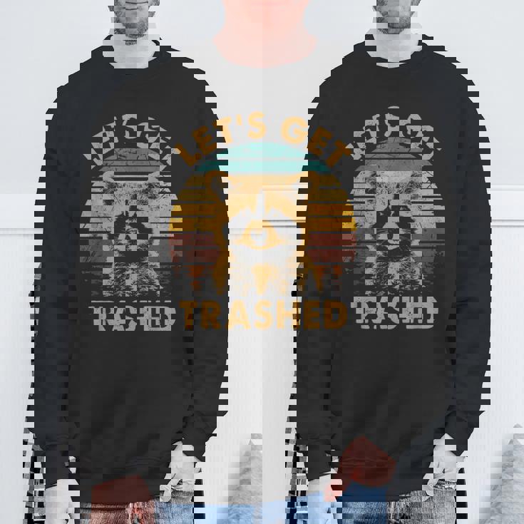 Raccoon Lovers Small Sweatshirt - Fun Animal Let's Get Trashed Gifts for Old Men