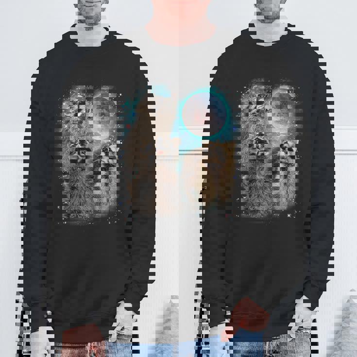 Raccoon Moon Sweatshirt for Men, Women & Kids - Fun Howling Design Gifts for Old Men