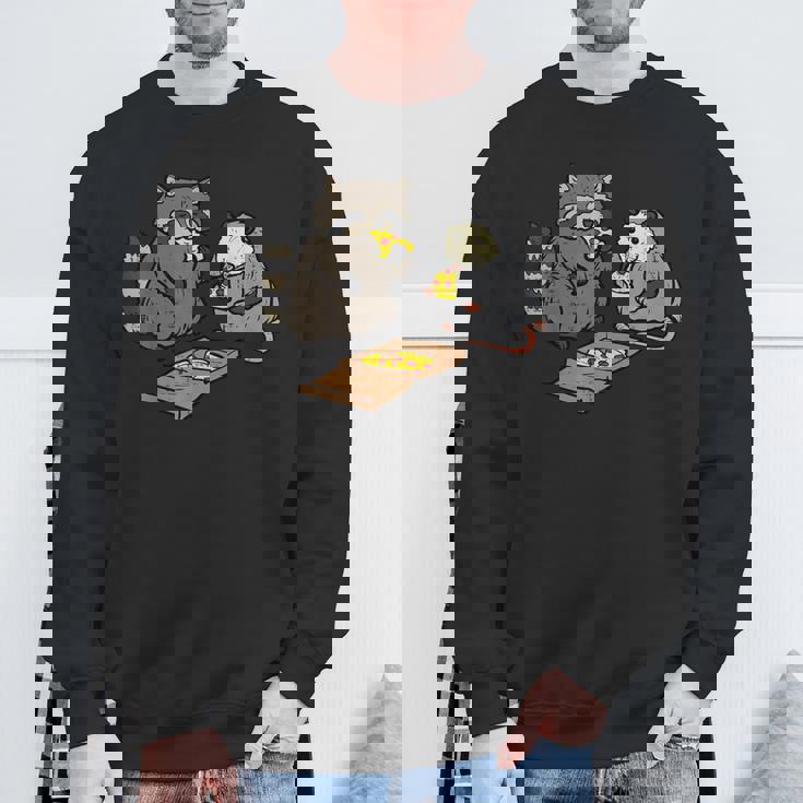 Raccoon Opossum Pizza Sweatshirt for Men, Women & Kids Gifts for Old Men
