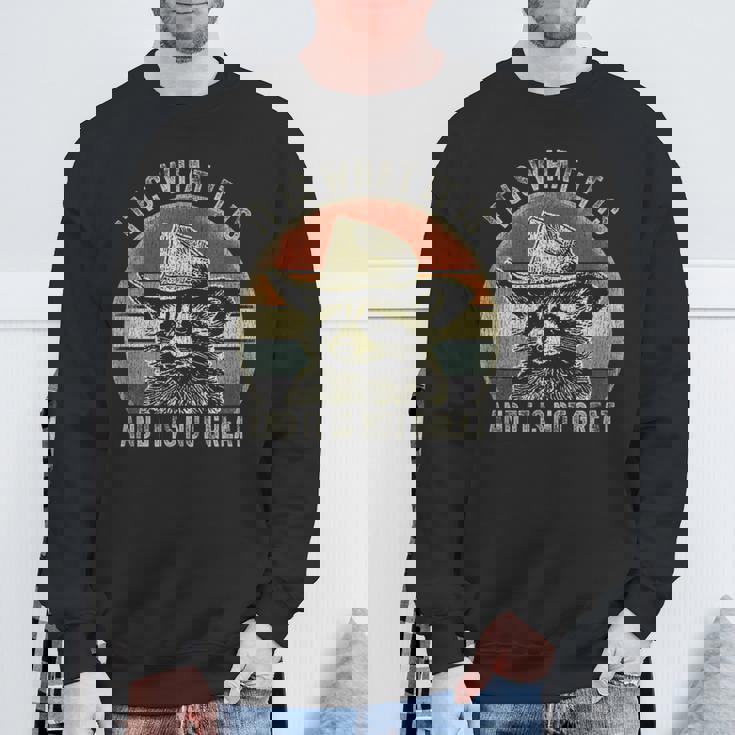 Raccoon Trash Panda Sweatshirt - Fun and Quirky Unisex Top Gifts for Old Men