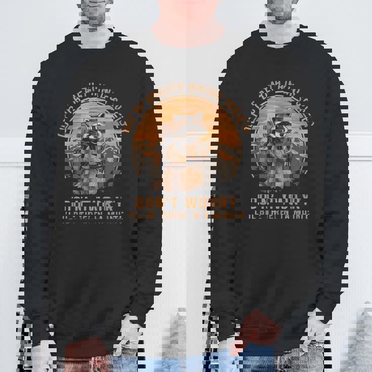 Raccoon Vintage Sweatshirt - Outdoor Adventure | Hiking Enthusiast Gifts for Old Men