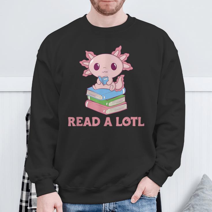 Read A Lotl Like An Axolotl Cute Books Axolotl Sweatshirt Geschenke für alte Männer