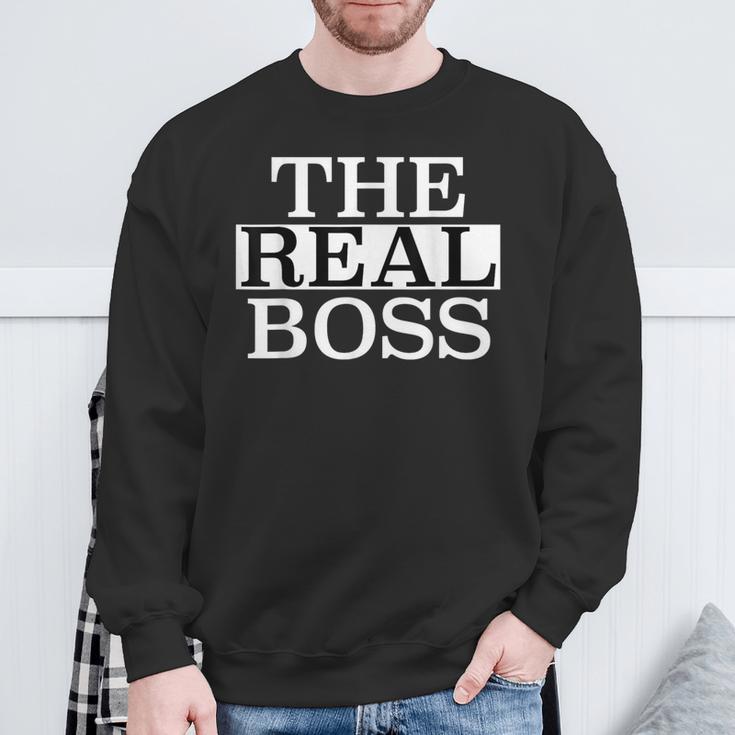 The Real Boss Sweatshirt Geschenke für alte Männer