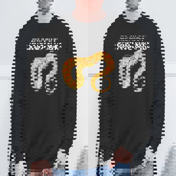 Reptile Lover Easily Distracted By Hognose Snakes Sweatshirt Gifts for Old Men